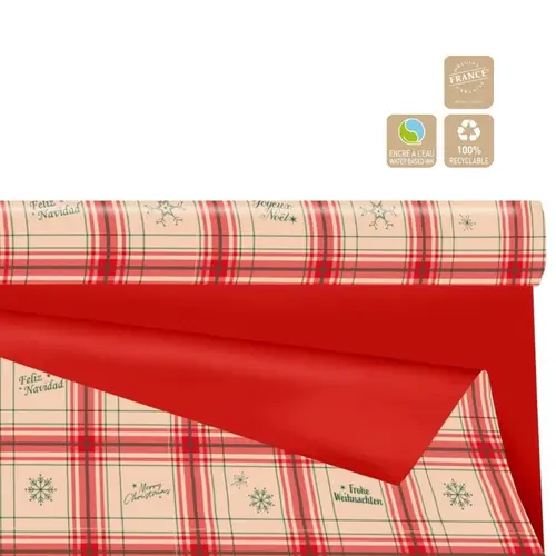 Papier Rolle 80cm 25m Duo Mat Glasgow rot