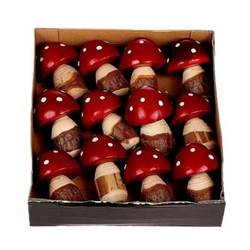 Pilz Pixie dunkel rot D06cm H09cm