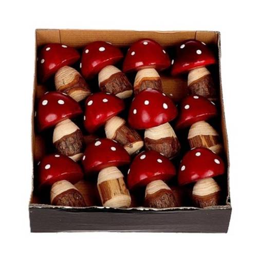 Pilz Pixie dunkel rot D06cm H09cm