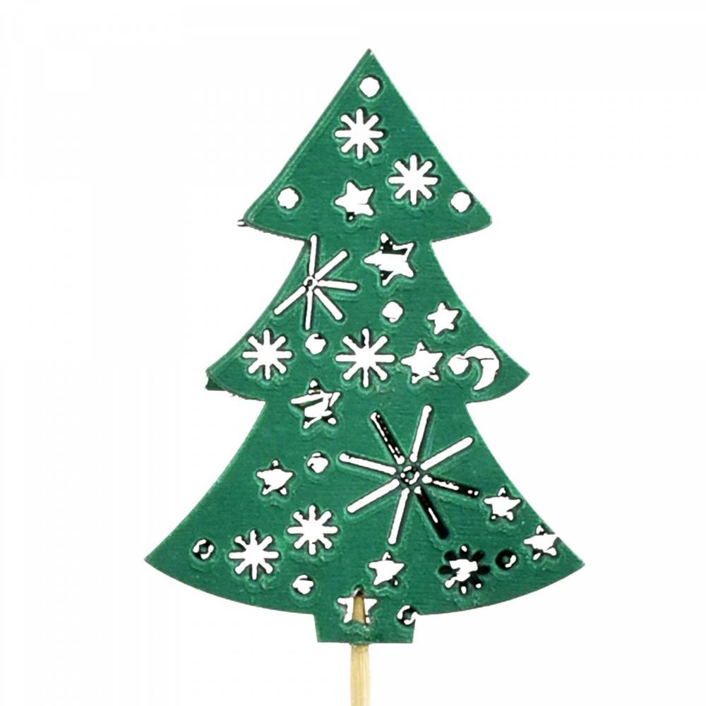 Weihnachtsbaum auf Stab grün L20cm 07cm 