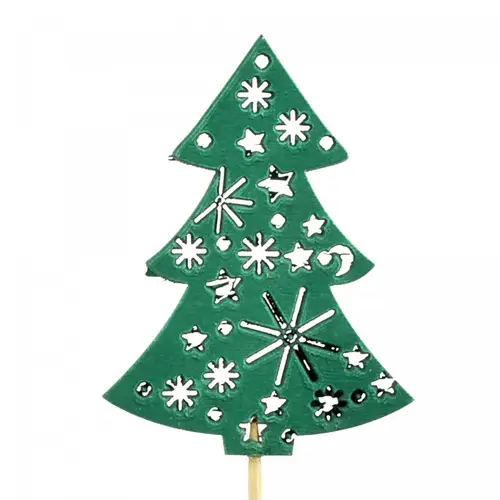 Weihnachtsbaum auf Stab grün L20cm 07cm 
