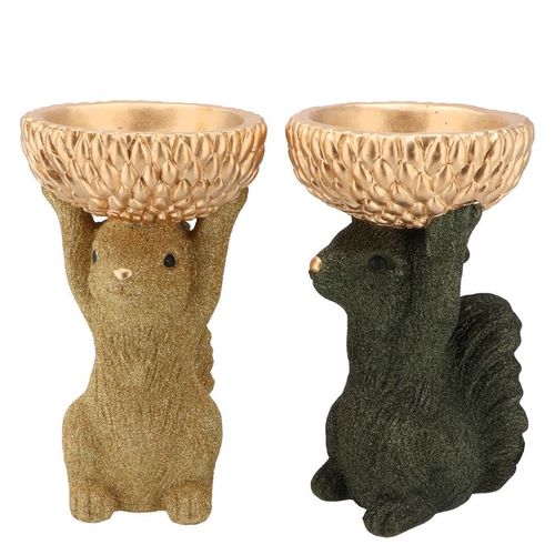 Eichhörnchen jingle gold grün 12X10X17CM