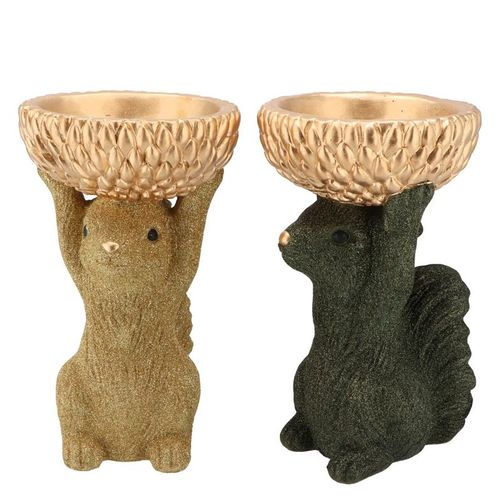 Eichhörnchen jingle gold grün 12X10X17CM