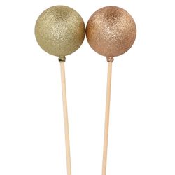 pick shine ball glitter champagne/gold 6x50cm ass p/1