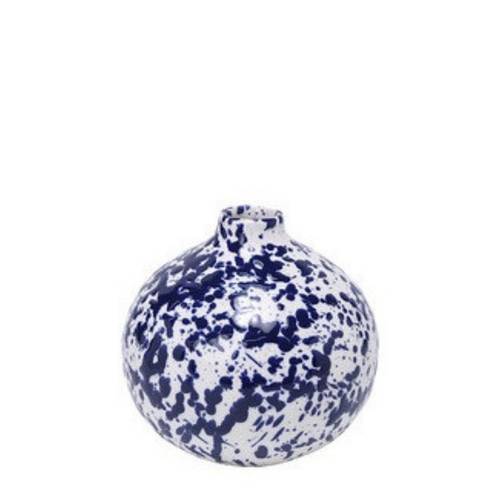 Keramik Vase Kalamos blau D15cm H15cm