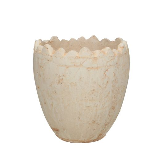 Keramik Übertopf Ei creme D13cm H13cm