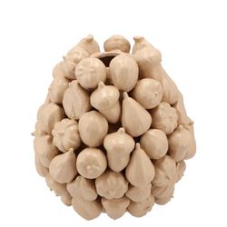 Keramik Vase Wald Früchte Beige D15cm H16cm
