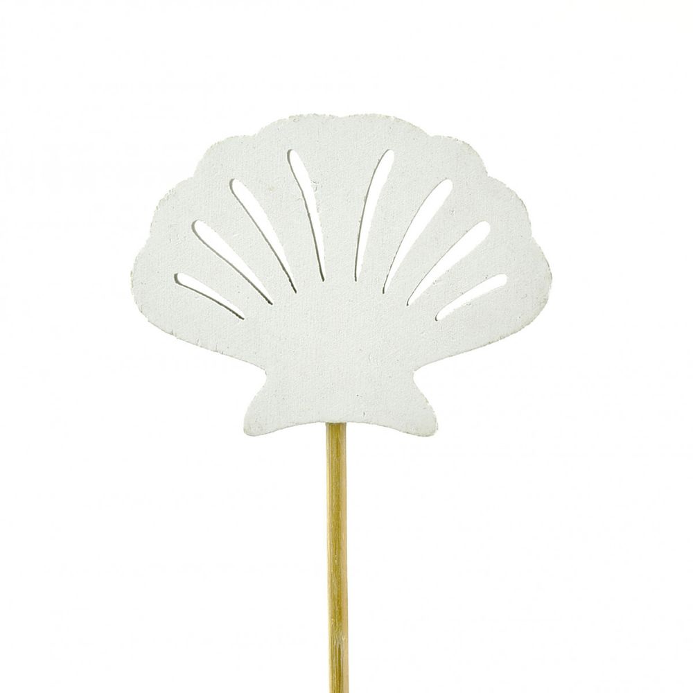 Muschel/Stab weiss 8cm l20cm
