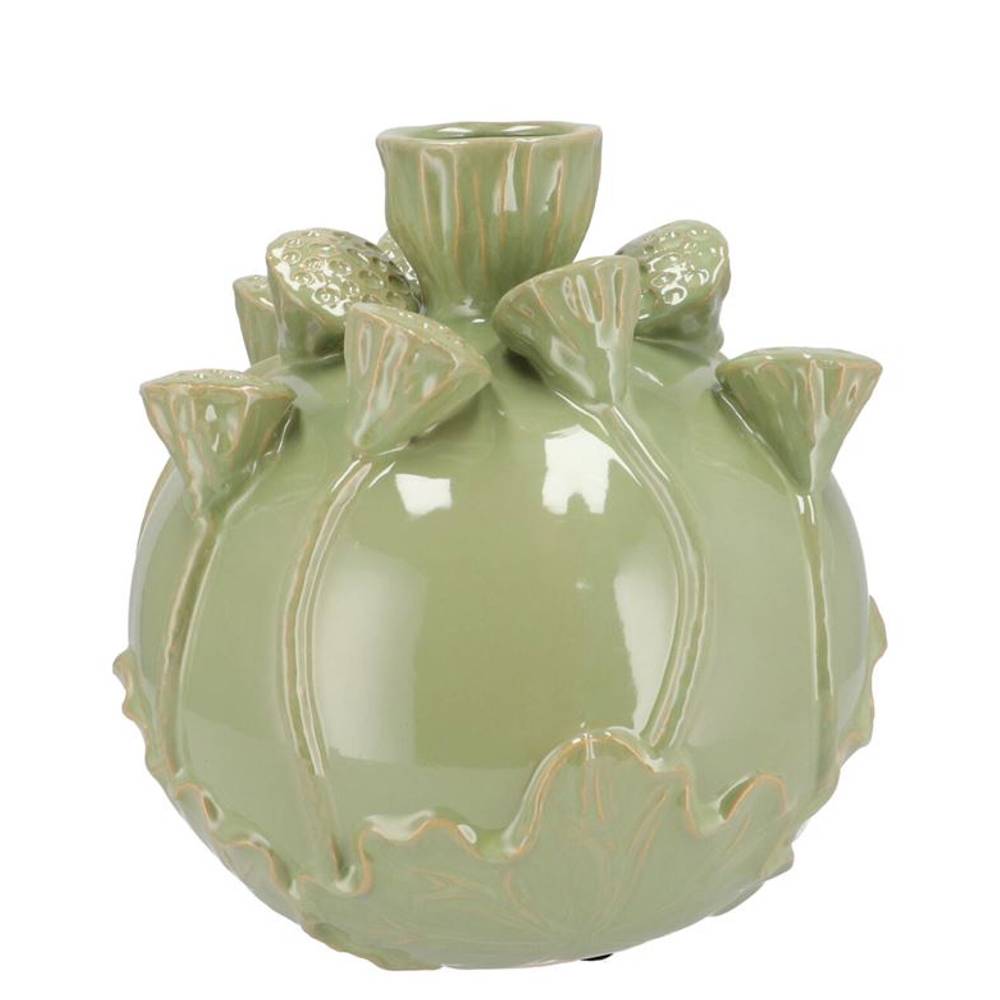 Keramik Vase Mara Lotus grün 26x26x26cm
