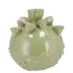 Keramik Vase Mara Lotus grün 26x26x26cm