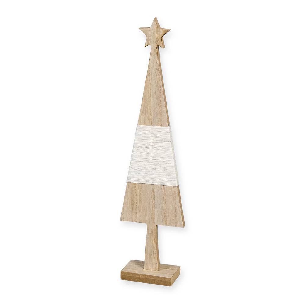 Baum Holz Seil weiss D08cm H35cm