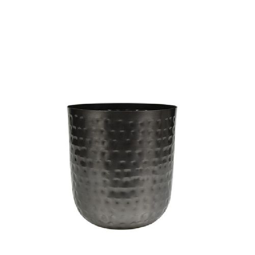 Homedeco Mayren Übertopf schwarz D12cm H13cm