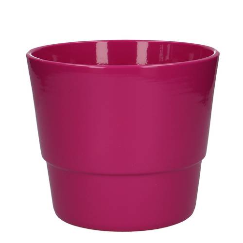 Keramik Übertopf Basic fuchsia D16.5cm H13cm