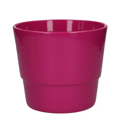 Keramik Übertopf Basic fuchsia D16.5cm H13cm