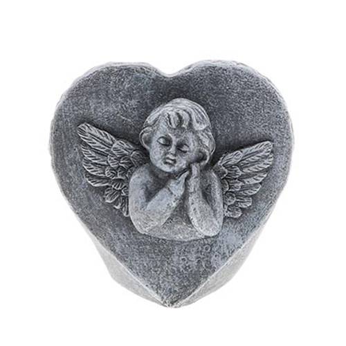 Beton Engel Herz 18x07.5x16cm