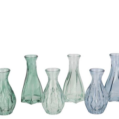 Glas Vase Fenna grün mix D06 H12cm