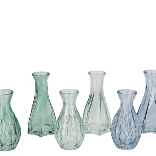 Glas Vase Fenna grün mix D06 H12cm