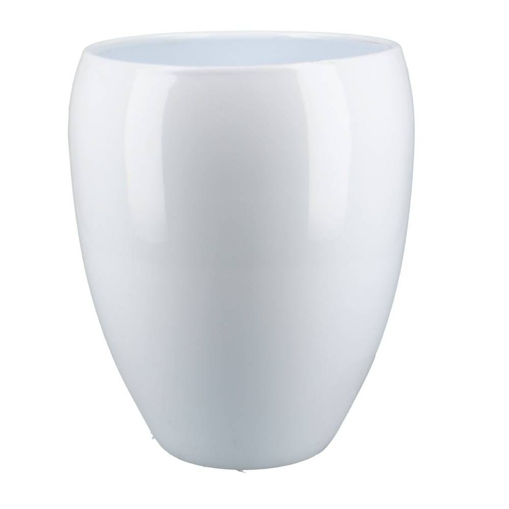Keramik Bowl Vase weiss D17cm H24cm