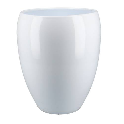 Keramik Bowl Vase weiss D17cm H24cm