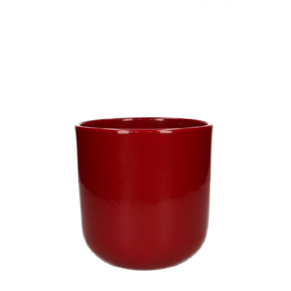 Keramik Übertopf Davina rot D13cm H13.5cm