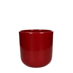 Keramik Übertopf Davina rot D13cm H13.5cm