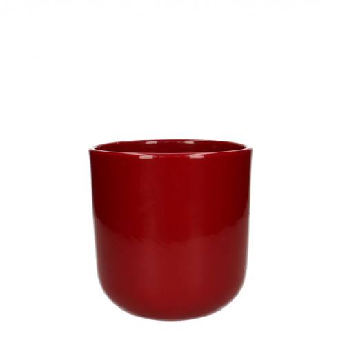 Keramik Übertopf Davina rot D13cm H13.5cm