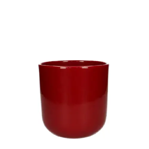 Keramik Übertopf Davina rot D13cm H13.5cm
