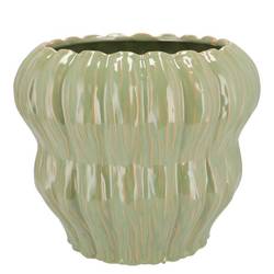 Keramik Übertopf Lima Bubble grün 23x23x19cm