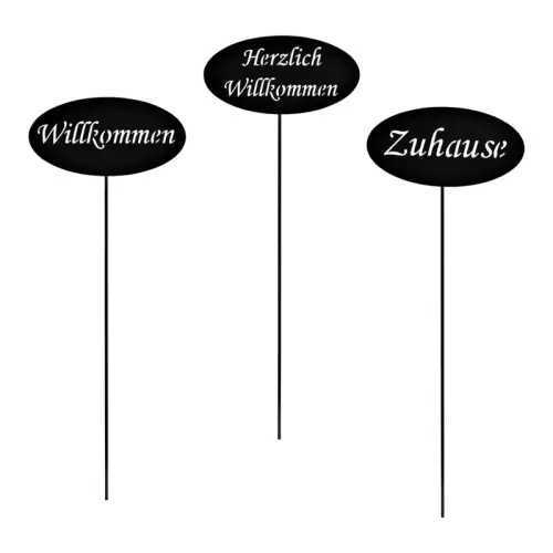 Stecker aus Metall mix schwarz x3