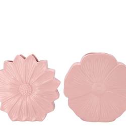 Keramik Vase Daisy Bloom mix rosa 30x09x30cm