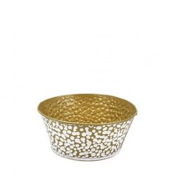 Zink Dave gold weiss D16.5cm H7cm