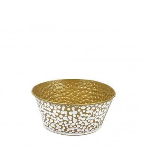 Zink Dave gold weiss D16.5cm H7cm