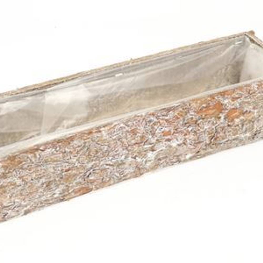 Holz Übertopf Rechteck 40x12x09cm