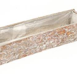 Holz Übertopf Rechteck 40x12x09cm