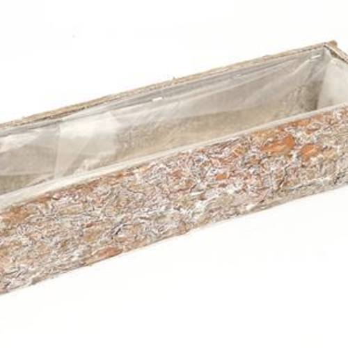 Holz Übertopf Rechteck 40x12x09cm