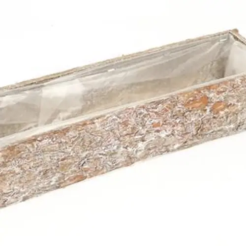 Holz Übertopf Rechteck 40x12x09cm