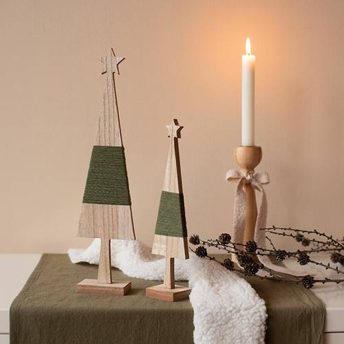 Baum Holz Seil grün D08cm H35cm  