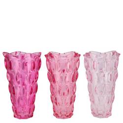 Glas Vase Jazz Jolly rosa mix 16x23cm