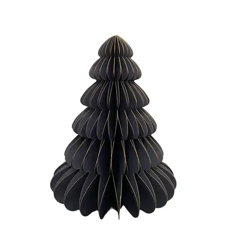 Deko Baum Papier rund blau H20cm faltbar