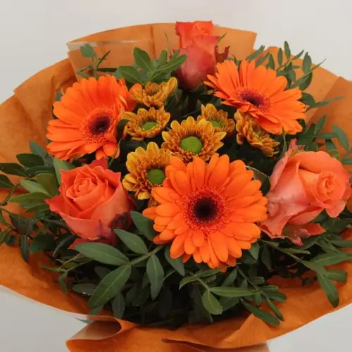 Strauß orange Craft Muttertag 40cm 10Stie