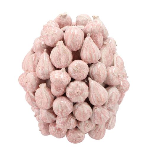 Keramik Vase Wald Früchte rosa D20cm H22cm