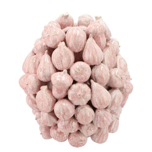Keramik Vase Wald Früchte rosa D20cm H22cm