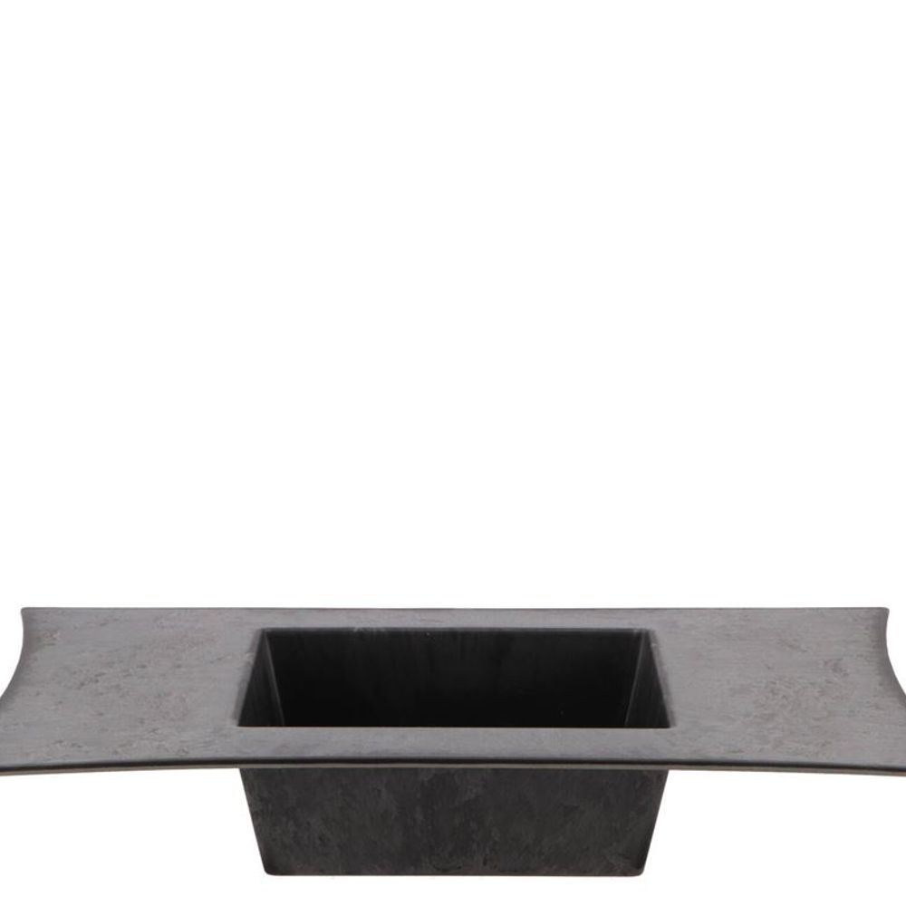Melamine Schale rechteck grau 31x22x05cm