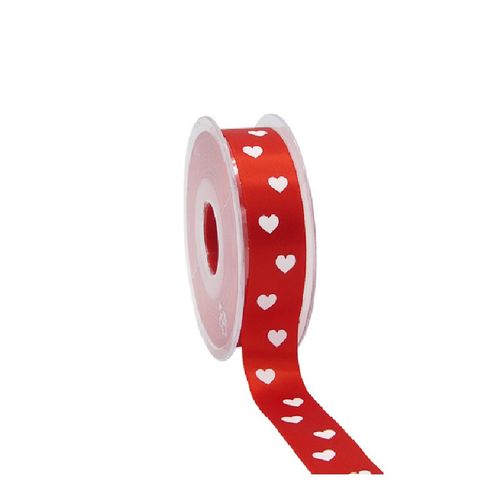 Band Herz Satin rot 23mm 25m