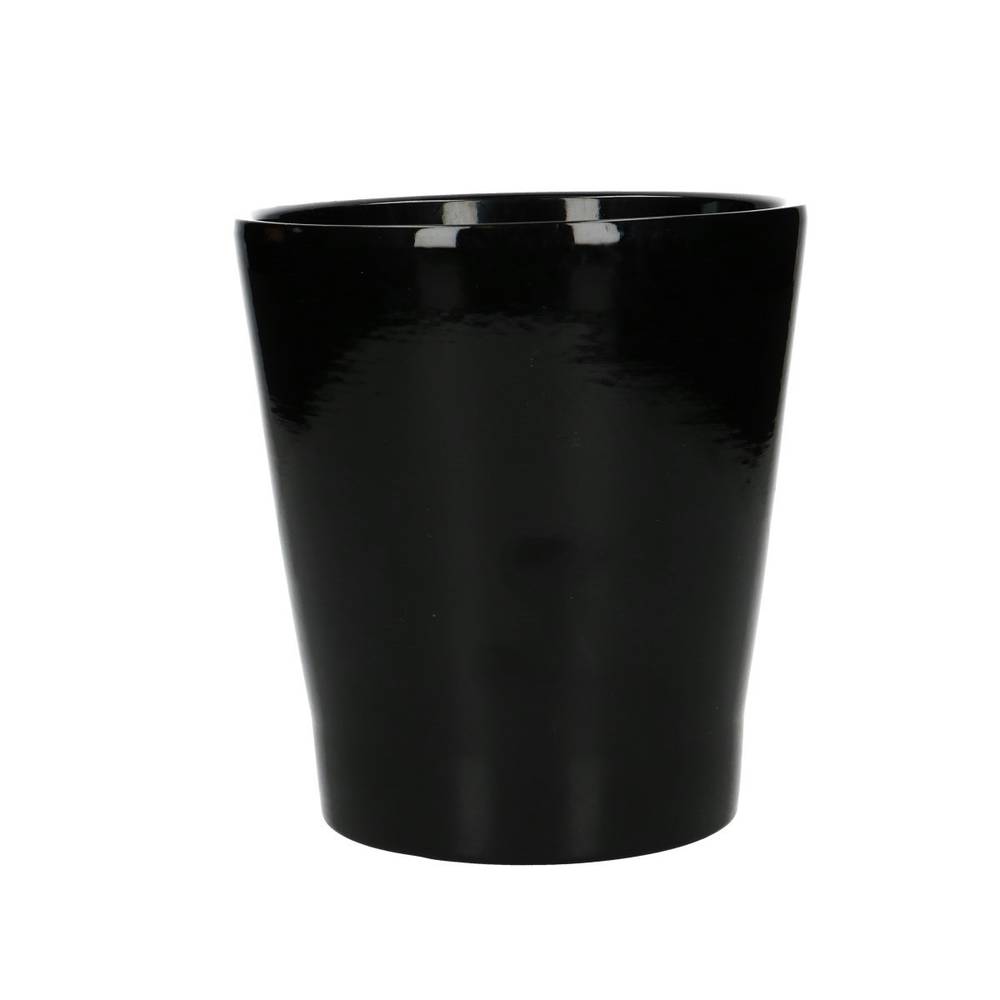 Keramik Orchidee Topf scjwarz D13cm H14cm