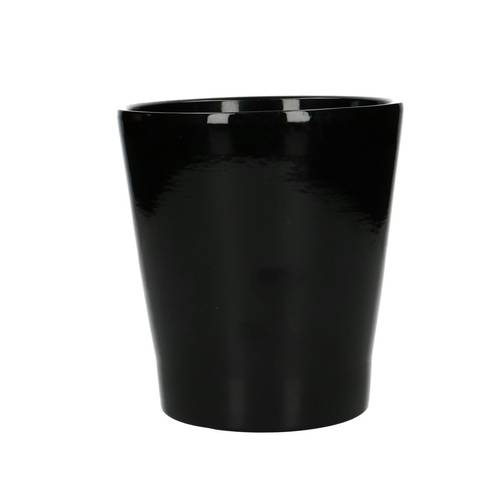 Keramik Orchidee Topf scjwarz D13cm H14cm