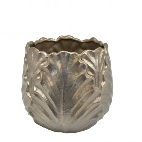 Keramik Übertopf Romaine bronze D21cm H19cm 