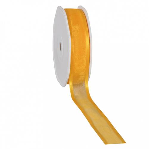 Band Organza Satin gelb 25mm 25m