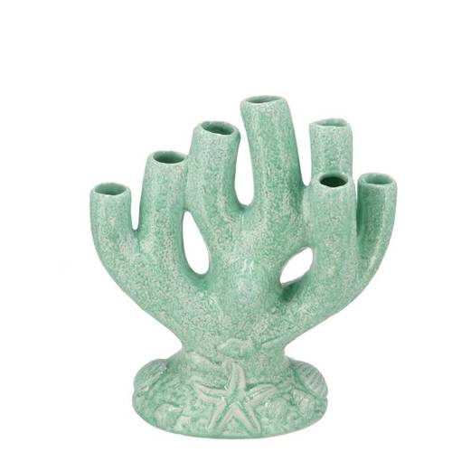 Keramik Vase Koralle grün 27x25x30cm