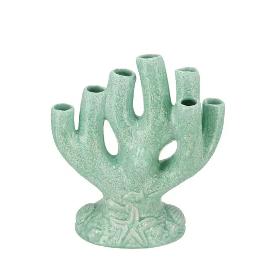 Keramik Vase Koralle grün 27x25x30cm